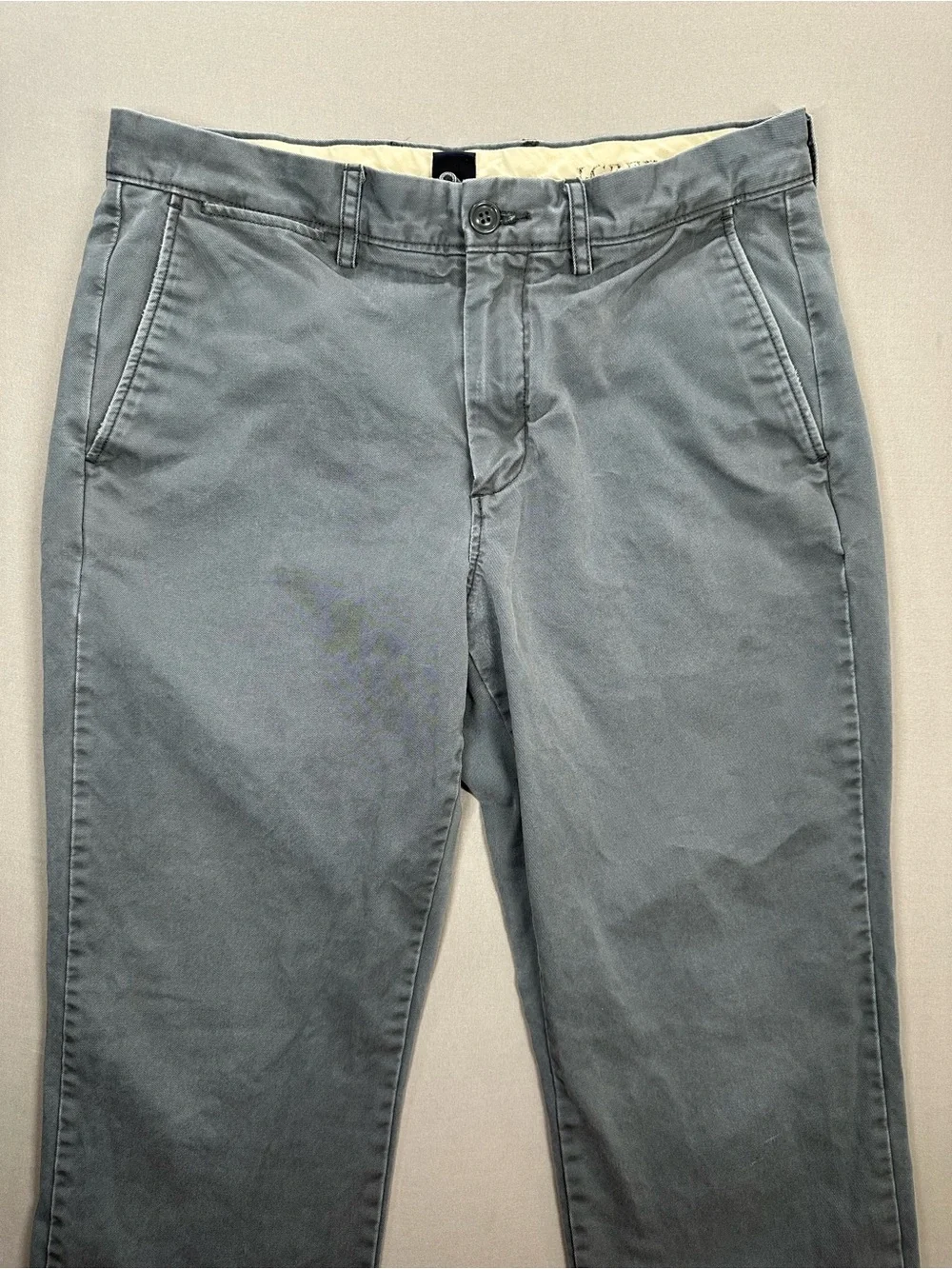 J Crew Broken In Slim Fit Chino Khaki Pants, 100% Cotton Twill - Mens 31x32